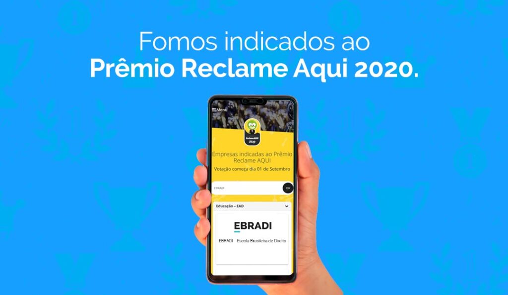 Vote na EBRADI no Prêmio ReclameAQUI 2020