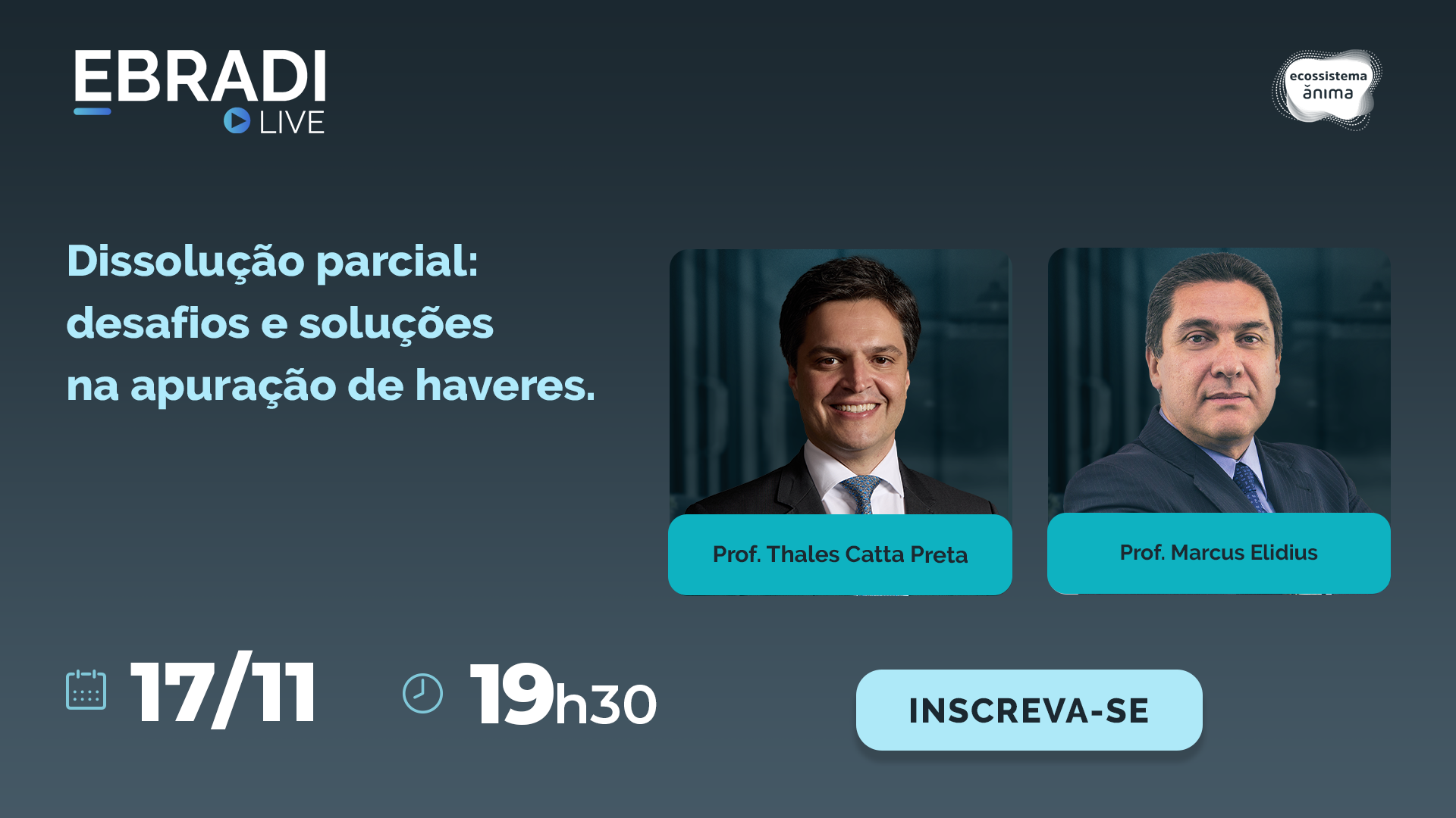 EBRADI LIVE - Dissolução parcial: desafios e soluções na apuração de haveres