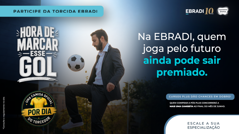 EBRADI lança campanha que vai premiar um novo aluno por dia com camisa oficial do torcedor
